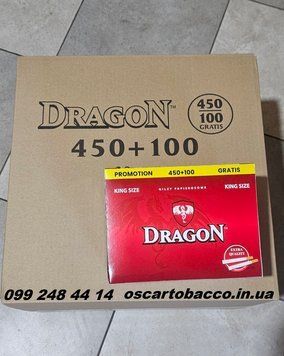 Гільзи для набивання сигарет тютюном DRAGON 11 000 шт (20 блоків по 550шт) DRAG550 фото