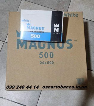 Сигаретні гільзи з фільтром для набивання тютюном MAGNUS Білі ящик 10 000 шт (20 блоків по 500 шт MAGW500 фото