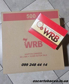 Сигаретні гільзи з фільтром для набивання тютюном WRB ящик 10 000 шт (20 блоків по 500 шт) WRB500 фото